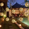 Saiten 10/20 LED Marokkanische Kugelschnur Lichter romantische Feenlaterne Licht hängende Gartenlampe Girlande Weihnachtsfeier Dekor Dekor