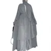 Şifon Günlük Elbiseler Açık Abaya Dubai Türkiye Kaftan Müslüman Hırka Abayas Elbiseler Kadınlar Için Rahat Robe Kimono Femme Kaftan İslam Giyim