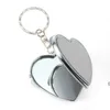 Portable Folding Mirror KeyChain Pocket Compact Makeup Cosmetic Mirror Key Ring ZZE13594