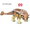 Grandes dinossauros mundiais figuras de tijolos montam blocos de construção brinquedos tyrannosaurus rex para crianças presentes