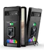 Glijdende raam Telefoonhoesjes ingebouwd in Standstand Back Cover Armor Card Holder Protector voor Google Pixel 7 7Pro 6 6Pro 6A 5A