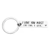 Lovers Keychain Man Creative Key Chain Letter I Love You More The End I Win Woman Silver Color