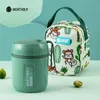 Worthbuy mini termiczny lunch pudełko dla dzieci Bento Bento Lunch Box 18/8 ze stali nierdzewnej pojemnik na żywność szczelną odporność na lunch 220714