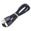 1M Micro USB -kabel Denim Type C Charger Data Transfer Mobiele telefoonkabels voor Xiaomi Samsung Huawei Fast Charging Cord