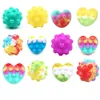 Silica Gel Fidget Brinquedos Forma Coração 3D Jogabilidade de Bola Anti Anti Stress Fidget Toy Sensory Engraçado Presente Anti-Stress Engraçado