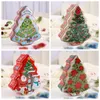 Gift Wrap Christmas Box Tree Shaped Tinplate Can Cartoon Candy Sweets Jar Söt Diy Presentförpackning för Festival Party Kids Adultsgift Wrap