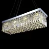 Anhängerlampen moderne rechteckige Kristallleuchterleuchte Lampe für Wohnzimmer Essrestaurant Dekorationspendent hängen