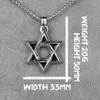 펜던트 목걸이 유대교 hexagram 긴 남자 펜던트 체인 펑크 남자 남자 스테인레스 스틸 보석 창의성 선물 도매 의존자