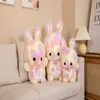 2022 Ny högkvalitativ plyschdocka 36 cm Rainbow Starry Sky Soft Cute Rabbit Doll Pillow Catch Children's Gift