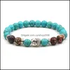 Charm Armband Buddha Bead Armband Tiger Eye Agate Natural Stone Women Menturquois CARSHOP2006 Drop Delivery 2021 Jewel Carshop2006 DHF6H