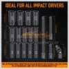 Narzędzia ręczne 20PCS 12 Quot Drive Metric Gniazda uderzenia Gniazdo uniwersalne Metry Drive Głębokie Gniazdo Klucz do powietrza pneumatycznego R9208922