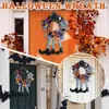 Dekorativa blommor kransar dekoration hänge hängande hus halloween dörr blomma ring hem dekor 10 tum grapevine wreathecorative