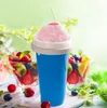 Other Drinkware Summer Reusable Custom Silicone Cup Creative Cream Squeeze Slushy Maker Ice Cup SN4325