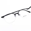 Lunettes de soleil de mode Cadres Belight Optical Titanium Mens Half Rimless Forme Irrégulière Lunettes Designer EyeGlasses Prescription Eyewear 19049