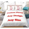 İlginç yaratıcı özel tasarım özel görüntü 3D yatak seti yorgan kapağı seti dijital baskı 220608