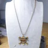Starożytny miedziany piracki prezent wisiorek fit mężczyzn Mężczyzna chłopiec długi łańcuch metalowy naszyjnik biżuteria C065