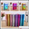 Notepads Notes Office School Supplies Business Industrial Holographic A5 A6 Pu Leather Notebook Binder Refillable 6 Rings Er Loose Leaf Dr