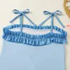 Baby Designer Swim Suits One-Piece Fashion Vacasion Beach Swimsuits Kids Girls Summer Letter Printed Swimwear Children Swimming Suits