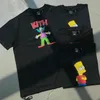 남자 T 셔츠 패션 브랜드 Kith Co 브랜드 애니메이션 Simpsons 인쇄 티셔츠 짧은 슬리브 7FS8