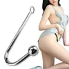 Anal Hook Hook Dilator de aço inoxidável Brinquedos sexy para massageador de massageiro de masculino Metal Butt Plug Male Castity Device BDSM Products