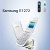 Nya renoverade mobiltelefoner Samsung E1272 GSM 2G Slide Cover för äldre studentmobiltelefon