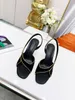 2022 new sandals catwalk color-blocking high-heeled side empty Roman open-toe metal stiletto women's shoes