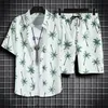 Abbigliamento da spiaggia per uomo Set da 2 pezzi Camicia hawaiana e pantaloncini ad asciugatura rapida Abbigliamento moda Stampa Abiti casual Estate 220621