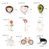Fashion Rainbow Enamel Lapel Cartoon Pins Fruits Food Mix Brooches Badges Backpack Cute Pins Gifts For Friends Wholesale Jewelry