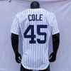 Camisa de beisebol Aaron Juiz Jeter Babe Ruth Rizzo Gleyber Torres Bader Gerrit Cole Cortes Jr. LeMahieu Donaldson Manto Stanton Cabrera Volpe Rodon 0 Domingo Alemão