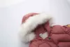 아기 소녀 재킷 패션 모피 칼라 가을 가을 겨울 어린이 따뜻한 후드 두꺼운 재킷 어린이 아우터웨어 여자 재킷 여자 의류 j220718