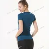 Kadın Giyim Tasarımcısı T Shirt Üstleri T-Shirts Trailsuit Hızlı teknoloji kazak yoga koşu Fitness Kısa Kollu Nefes Alabilir Hızlı Kuru Spor Üst T-Shirt Kızlar Jogger