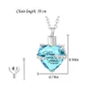 Toujours dans mon esprit-collier d'urne en cristal mode coeur mémorial souvenir pendentif porte-cendres bijoux de crémation pour médaillon de cendres