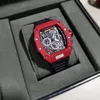 2022 Top Brand Luxury Quartz Watch Men's Casual Rubber Rubber Band Second Sport Watch Nevanless Steel Relojes