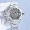 luxueuse Diamond Watch Mens Watches 42 mm Automatique Mécanique montre la bracelet en acier inoxydable Design brillant imperméable Orologio di Lusso