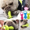 9CMX3,7CM TPR PACIFIER Formad hund tandläkare To leksak interaktiv tänder rengöring leksak valp anti-bite träning