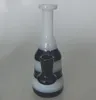 pipas de agua burbujeador Borosilicate Glass Bong plataforma petrolera en blanco y negro máquina de burbujas bong 6 pulgadas de alto