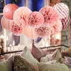 11pcsset Mixed Pom Poms Honeycomb Ball Hanging Paper Lantern Christmas Wedding Decor DIY Baby Shows Party Supplies 220611