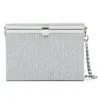 Kvällspåsar Box Luxury Bag Axel Women Comsmetic Bagladies Clutch Bling Frosted Handbag Party Purse Makeup Bagevening