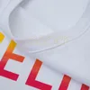 패션 남성 여자 T 셔츠 여름 짧은 소매 티 남성 그라디언트 편지 인쇄 티셔츠 아시아 크기 S-XL