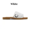 canvas slippers Women Woody Mules flat sandals rubber slides white black pink Sail bordeaux lace Lettering Fabric womens summer outdoor slipper shoes