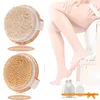 Naturlig exfolierande borst Badborste träkropp Massage Spa Dry Brush - Bad Borste Set Bathing Body