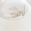 Boucles d'oreilles d'arrivée Bowknot Opale Femmes Trendy Pearl Flower Fashion Fairy Mori Cherry Jewelrystud Kirs22