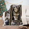 Decken Hund Bett Decke Für Kinder Erwachsene 3D Nette Winter Fleece Weiche Warme Twin Size Abdeckung Bettdecke Sofa Dekor