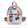 Outdoor Bags 2022 Fashion Women Bag PVC Clear Transparent Backpack Lady Mini Shoulder Rucksack Girls Travel School Waterproof