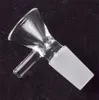 DHL 14mm Man Glas Skål Handtag 18mm Hookah 2 Typer av trattfyllnad Downstems Rökning Tillbehör Pipe Bong Oil Dab Rigs