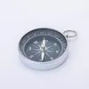 100 stks Outdoor Gadgets Metalen Aluminium Mini Pocket North Compass voor Camping Wandelen Wandelaar Buitensporten Navigator Zilver 44mm