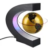 Neuheit Beleuchtung C-Form Magnetschwebebahn Schwebender Globus Weltkarte mit LED-Licht Geschenke Schule Lehrmittel Heimbüro Schreibtischdekoration