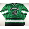 Nikivip custom jersey 5XL 6XL Vintage University of North Dakota Fighting Sioux Graphic Hockey Jersey Embroidery Stitched Customize any number and n