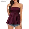 Casual Sollid Off-Shoulder Mouwloos T-shirt Strapless Tops Lente Zomer Dames Vest Tank Tube Top Dames Holiday Shirts 220316