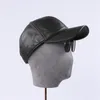 Genuine Leather Baseball Cap Men Black Cowhide Hat Male Adjustable Autumn Winter Real Leather Peaked Hats 2205177362667